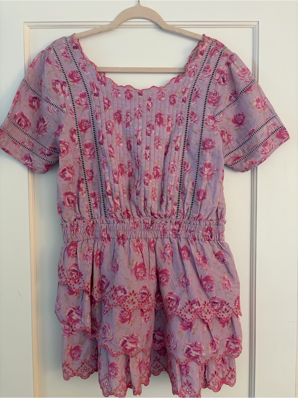 LoveShackFancy Mavis Dress in Lilac Fusion